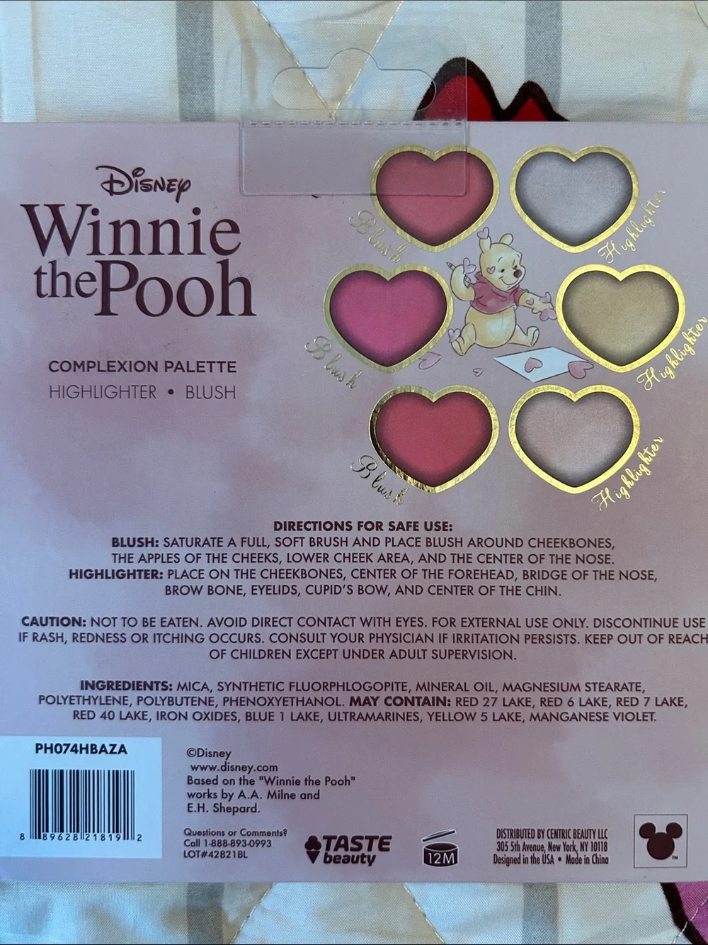 Winnie the Pooh Pink & Gold Complexion Palette